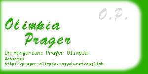olimpia prager business card